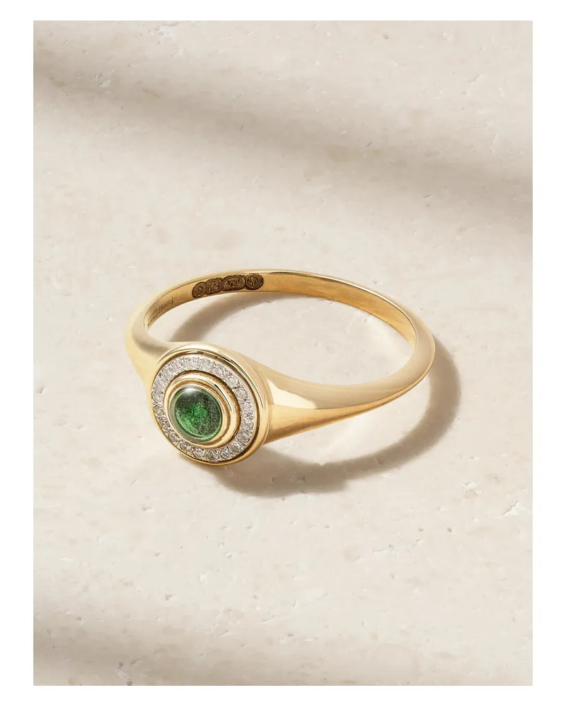 L’Atelier Nawbar Mini Mimette Ring Für Den Kleinen Finger Aus 18 Karat Gold Mit Topas Und Diamanten Gold