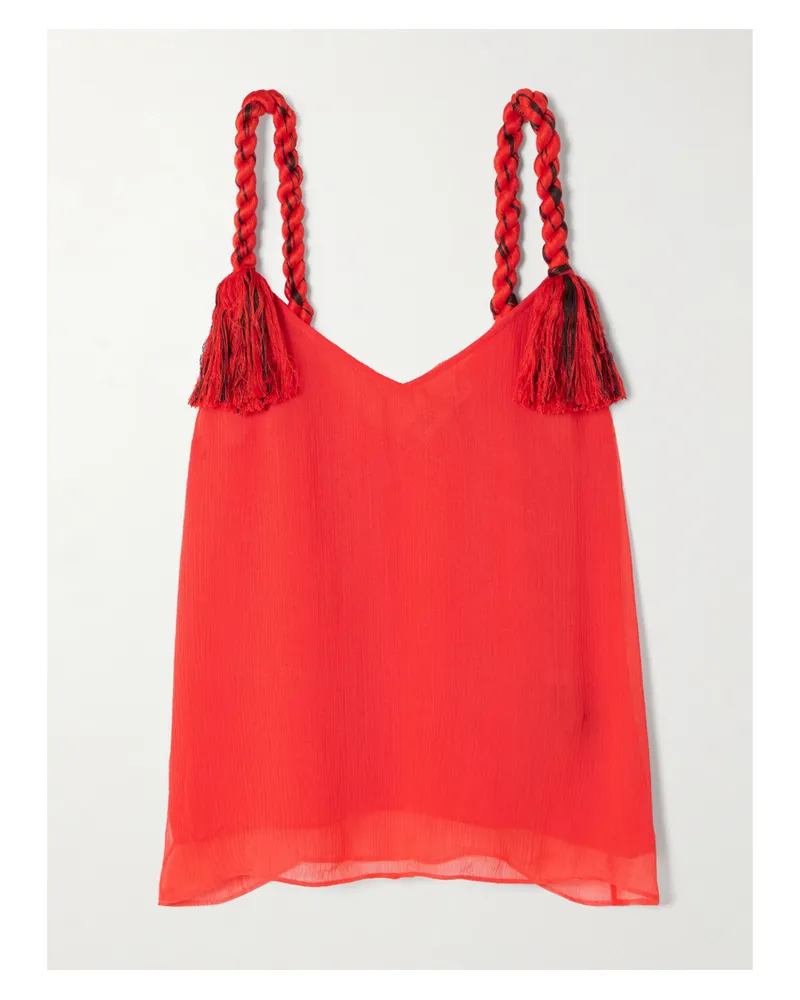 J.W.Anderson Oberteil Aus Krepon Mit Troddeln - Rot Rot