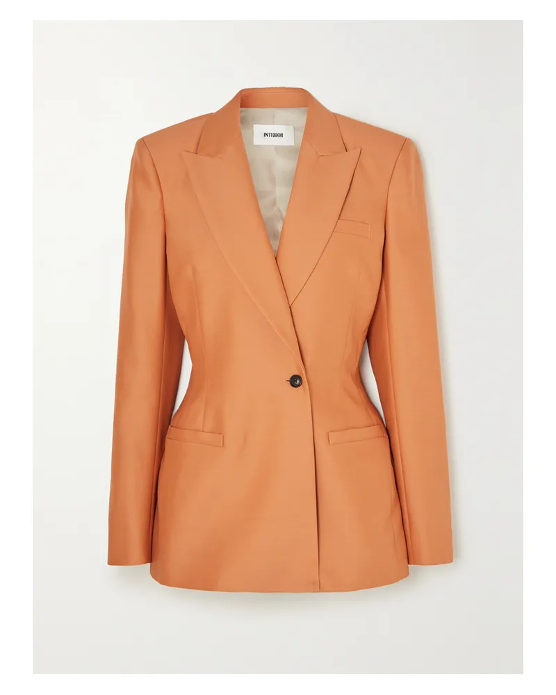 Interior The Fontaine Blazer Aus Einer Woll-seidenmischung - Orange Orange