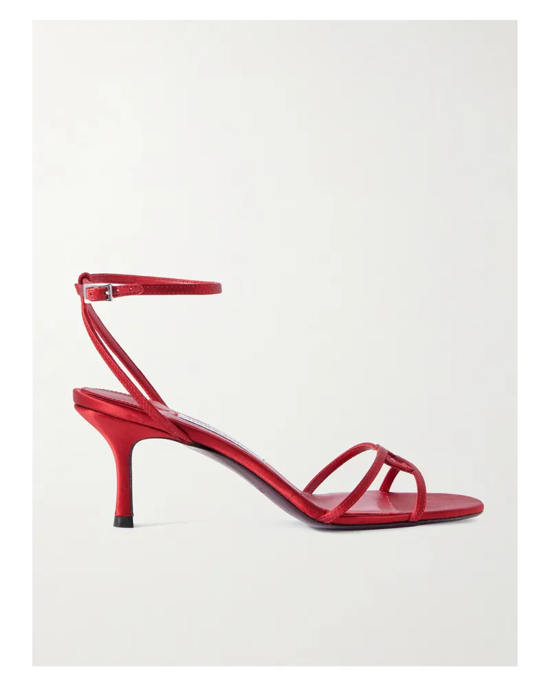 Jimmy Choo Leo 65 Satin Sandals - Red Red