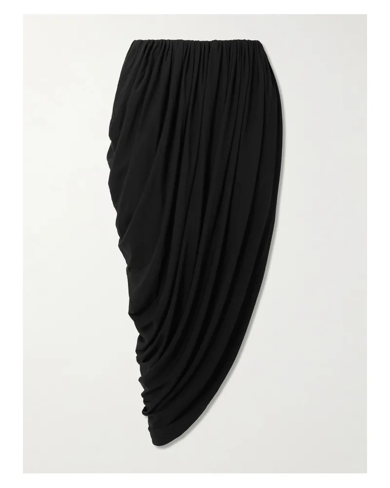 Esse Studios Solina Maxikleid Aus Stretch-jersey Mit Falten - Schwarz Schwarz