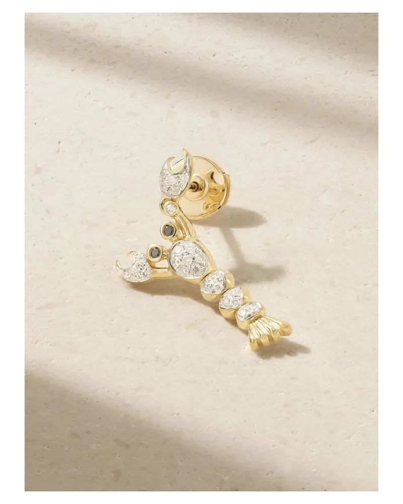 Yvonne Léon Ohrring Aus 9 Karat Gold Mit Diamanten Gold