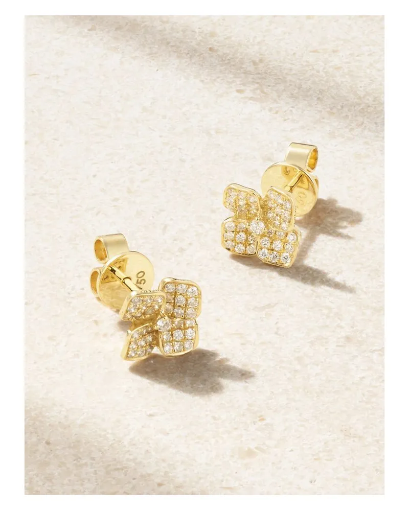 ANITA KO Small Flower Ohrstecker Aus 18 Karat Gold Mit Diamanten Gold