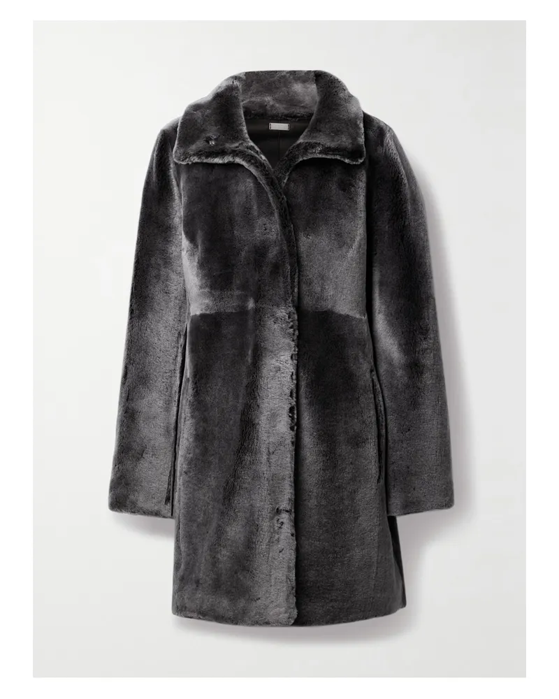 UTZON Joie Wendbarer Mantel Aus Shearling - Schwarz Schwarz