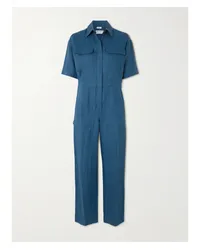 Rivet Utility Dynamo Jumpsuit aus Leinen Blau