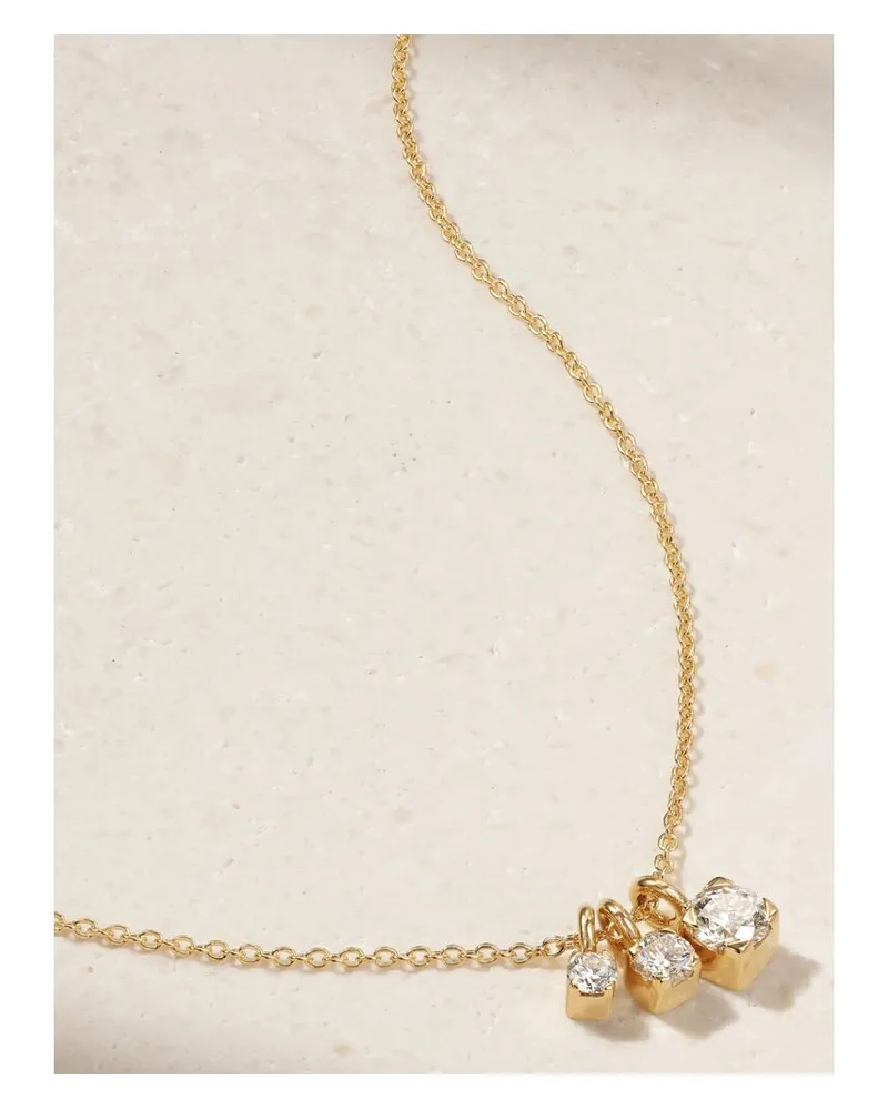 Sophie Bille Brahe Glaçon Kette Aus 18 Karat Recyceltem Gold Mit Diamanten Gold
