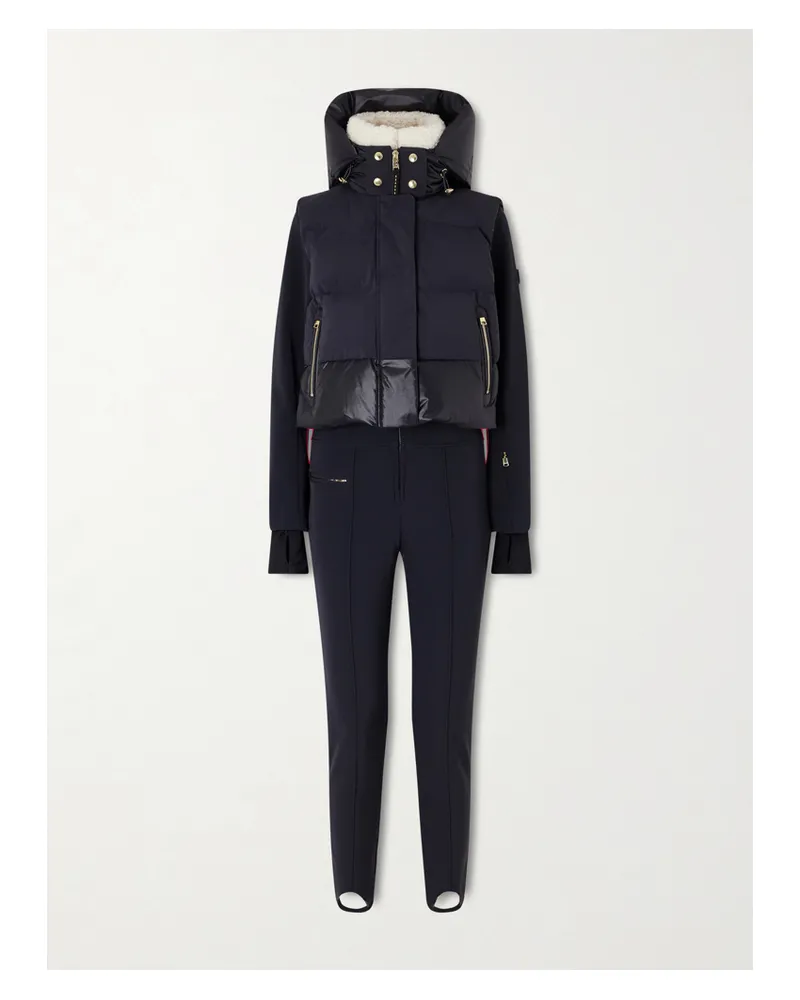 Bogner Ulla 2in1 Skianzug Mit Wattierung, Steppmuster, Kapuze Und Besatz Aus Plüschmaterial - Schwarz Schwarz