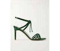 Angelica Sandalen Aus Leder Mit Krokodileffekt - Grün