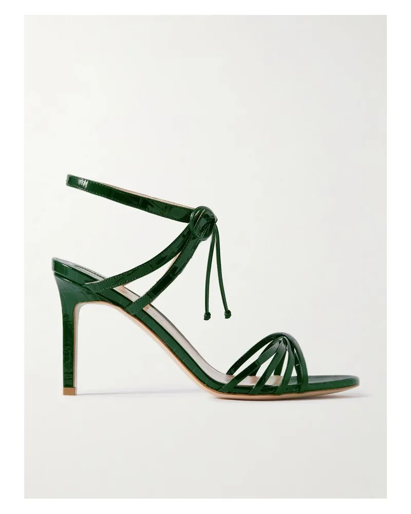 Tom Ford Angelica Sandalen Aus Leder Mit Krokodileffekt - Grün Grün