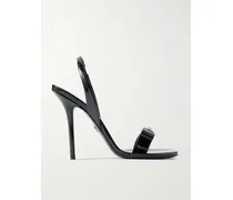 Opera Slingback-sandalen Aus Lackleder Mit Verzierung - Schwarz