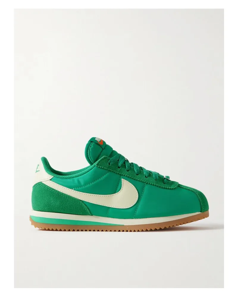 Nike Cortez Sneakers Aus Shell Mit Veloursleder- Und Lederbesätzen - Grün Grün