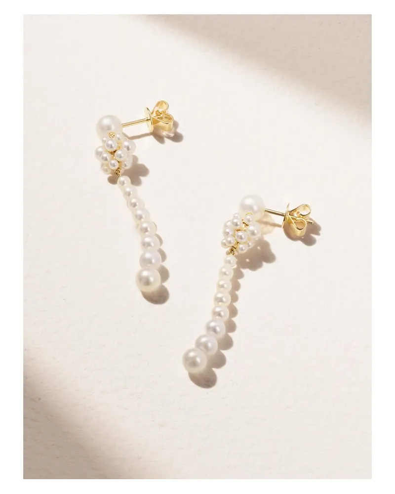Sophie Bille Brahe Collona Perlenohrringe Mit Details Aus Recyceltem 14 Karat Gold Gold