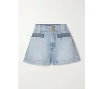 Lucky Jeansshorts Mit Geflochtenen Details - Blau