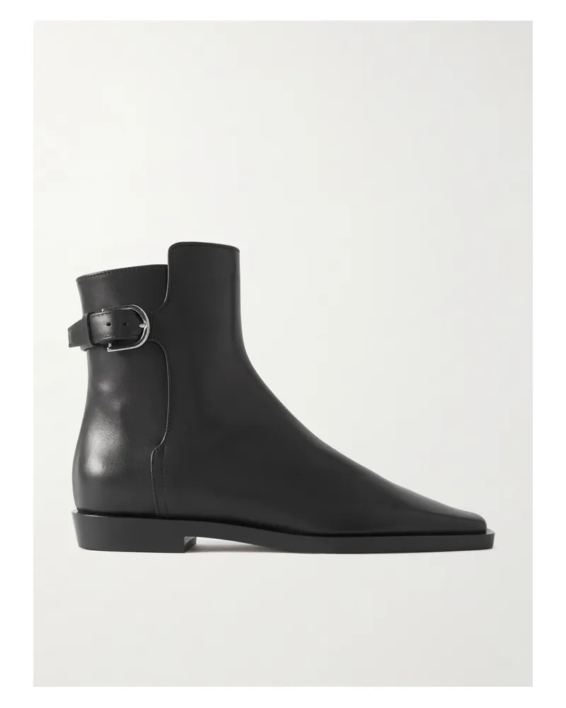 Totême Net Sustain The Belted Ankle Boots Aus Leder - Schwarz Schwarz