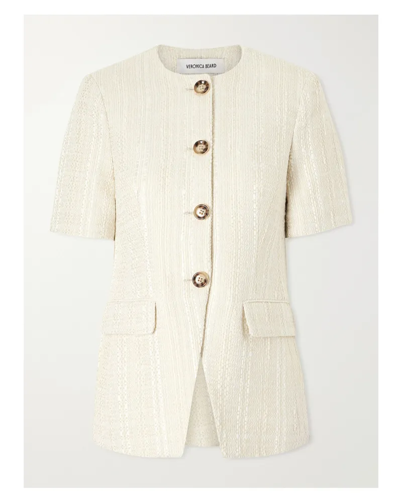 Veronica Beard Bodie Cotton-blend Jacket - Ecru Ecru