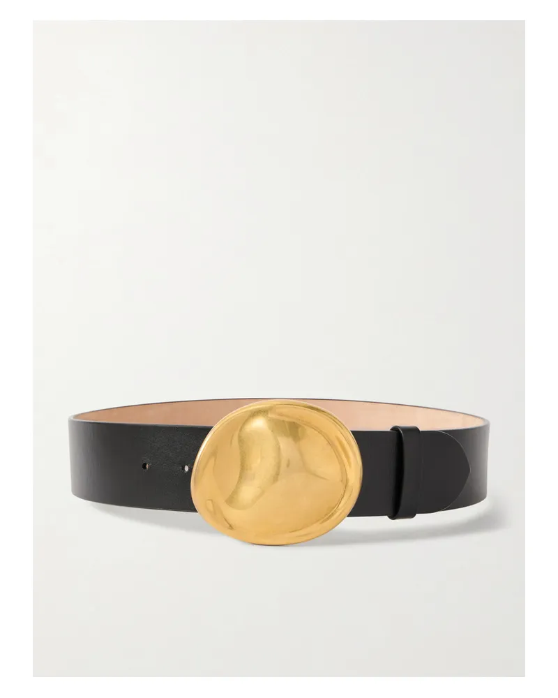 KHAITE Keefe Leather Belt - Black Black