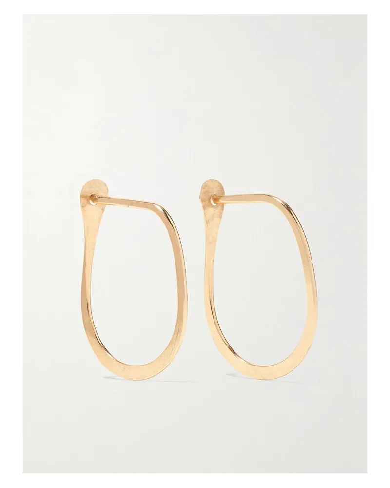 Melissa Joy Manning Teardrop Creolen Aus 14 Karat Gold Gold