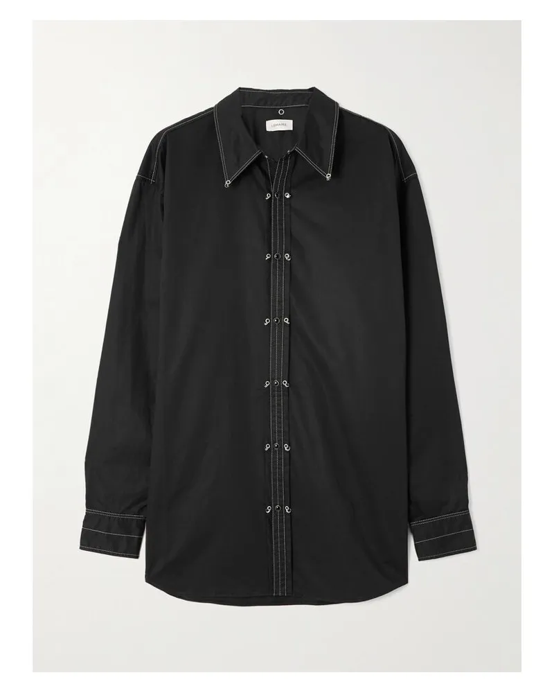 Christophe Lemaire Hemd Aus Baumwolle Mit Verzierungen - Schwarz Schwarz