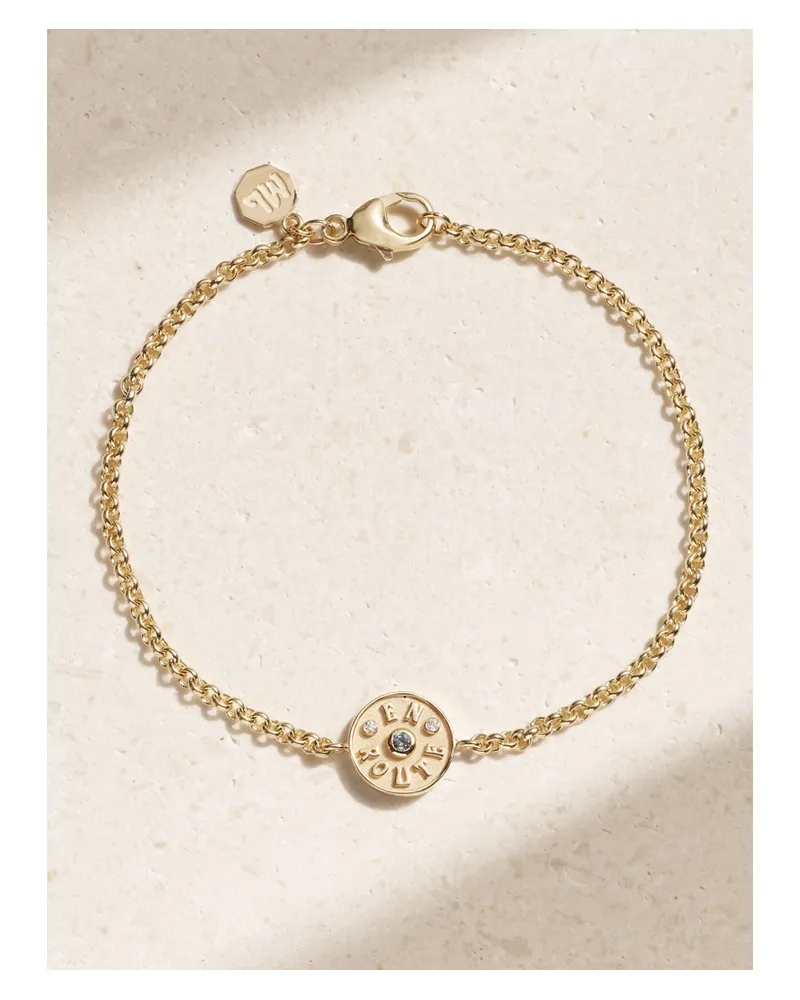 Marlo Laz Wee En Route Armband Aus 14 Karat Gold Mit Alexandrit Und Diamanten Gold