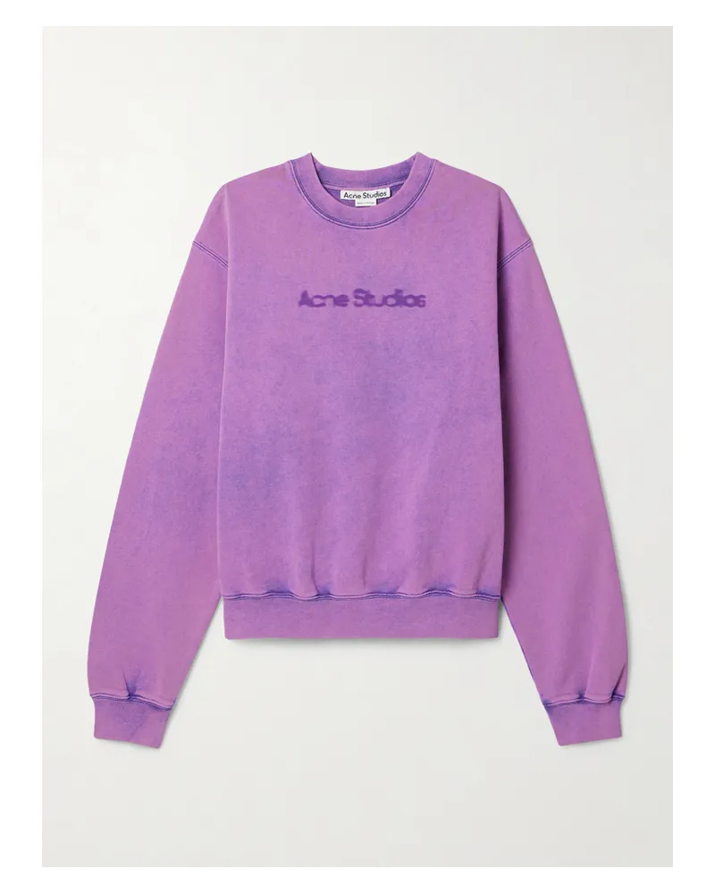 Acne Studios Sweatshirt aus Baumwoll-jersey mit Print Lila