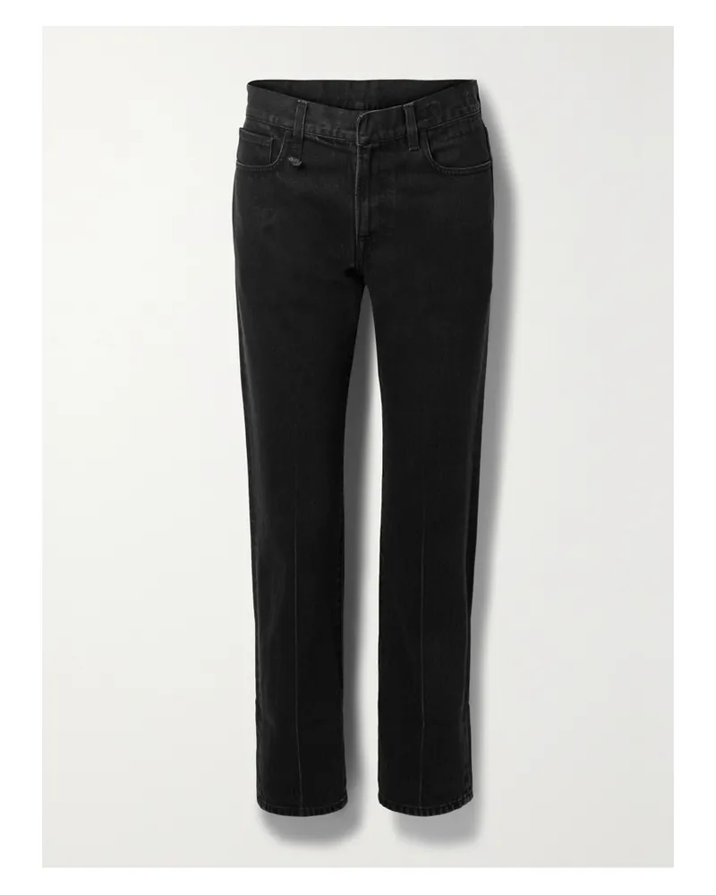 R13 Romeo Hoch Sitzende Jeans Mit Geradem Bein - Schwarz Schwarz