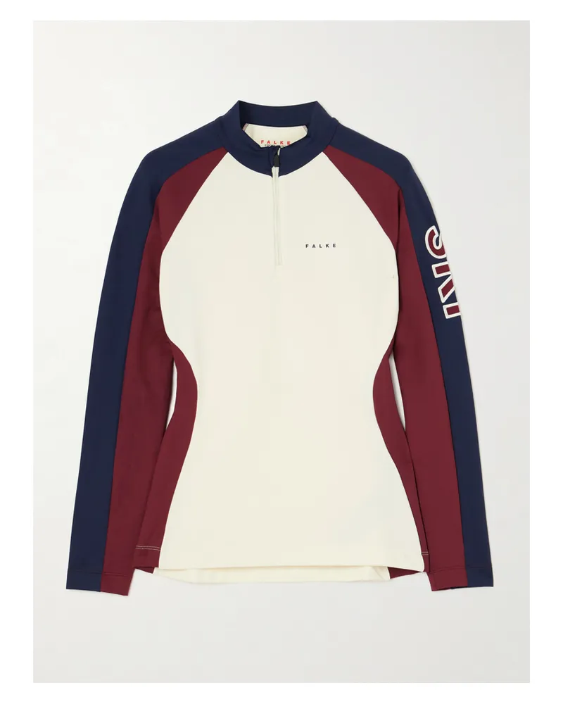 Falke Thermal Baselayer Aus Recyceltem Stretch-jersey - Weiß Weiß