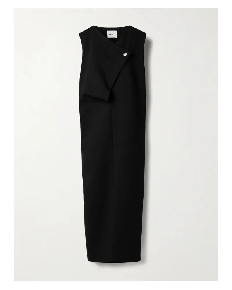 KHAITE Crispin Midikleid Aus Crêpe - Schwarz Schwarz