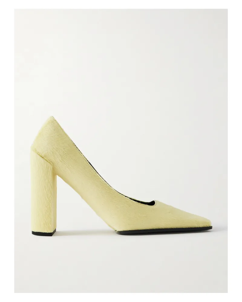 Alaïa 90 Calf Hair Pumps - Yellow Yellow