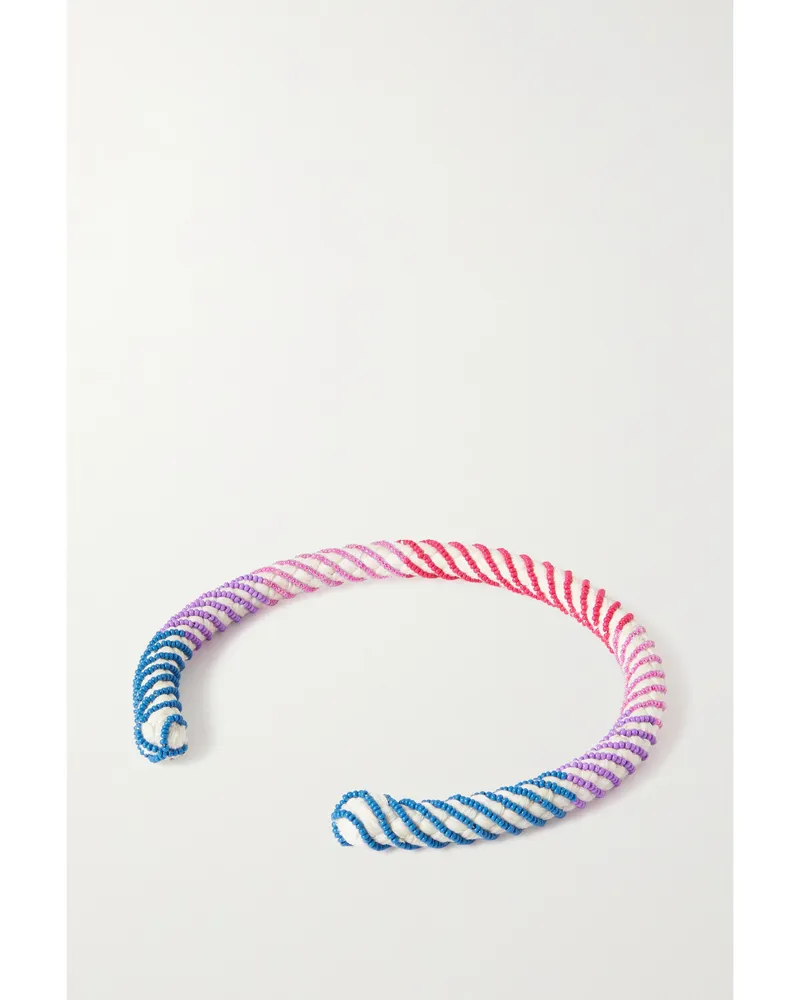 Isabel Marant Tekoa Halsreif Aus Geflochtener Baumwolle Mit Zierperlen - Pink Pink