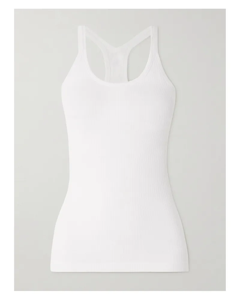 LULULEMON Yoga Ebb To Street Tanktop Aus Geripptem Jersey - Weiß Weiß