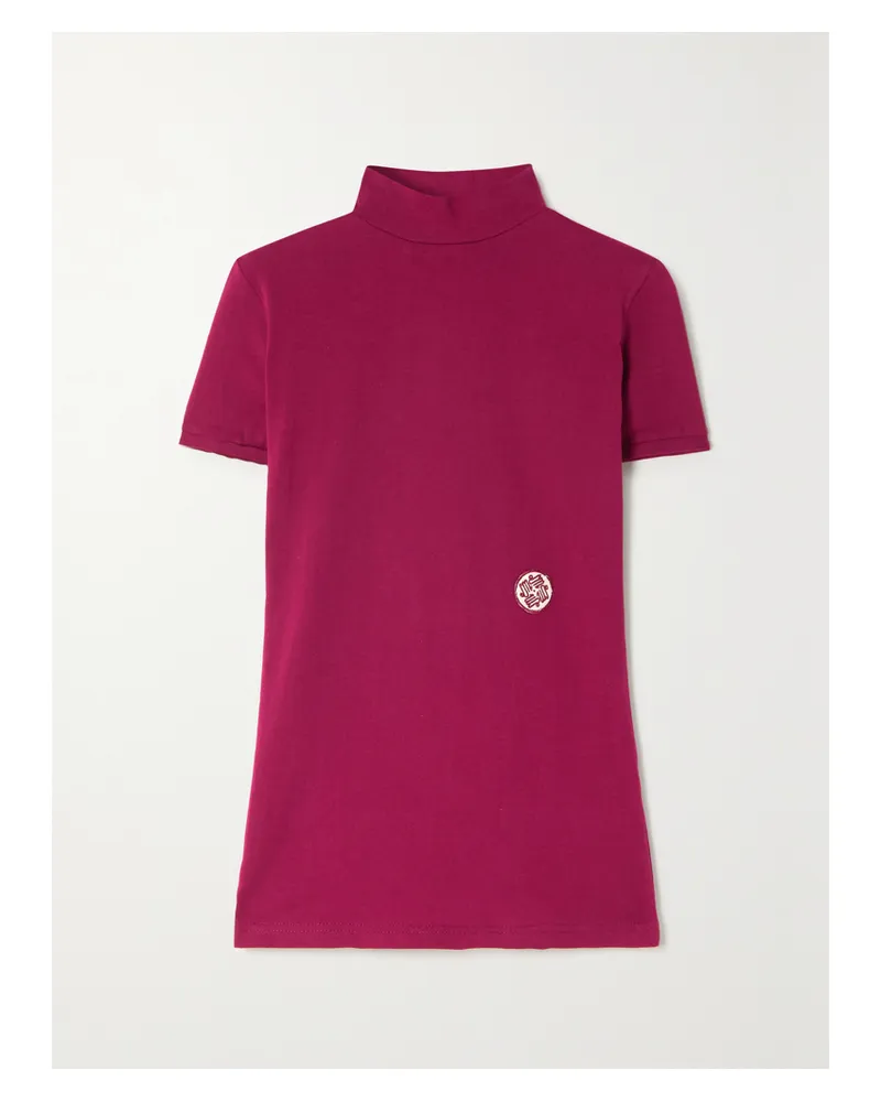 Lukhanyo Mdingi The Vanguard T-shirt Aus Baumwoll-jersey Mit Applikation - Burgunder Burgunder