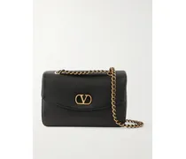 Djuna Embellished Leather Shoulder Bag - Black