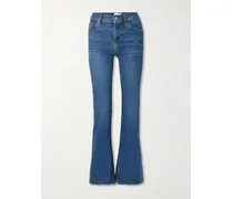The Icon Long Mid-rise Flared Jeans - Blue