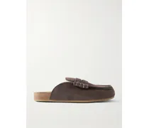 Stitch Mules Aus Leder - Braun