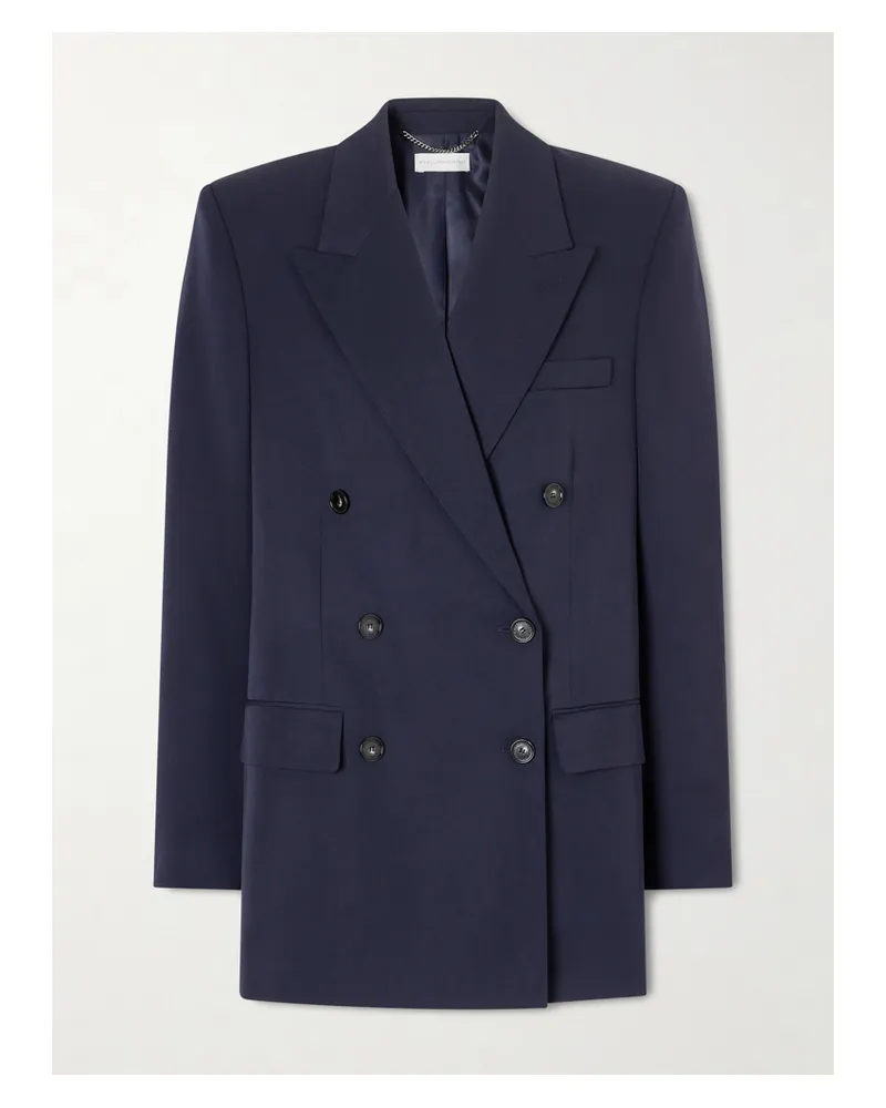 Stella McCartney Double-breasted Wool-twill Blazer - Blue Blue