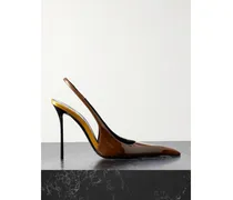 Amalia Slingback-pumps Aus Lackleder - Braun