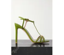 Whitney Sandalen Aus Leder Mit Eidechseneffekt Und Verzierung - Grün