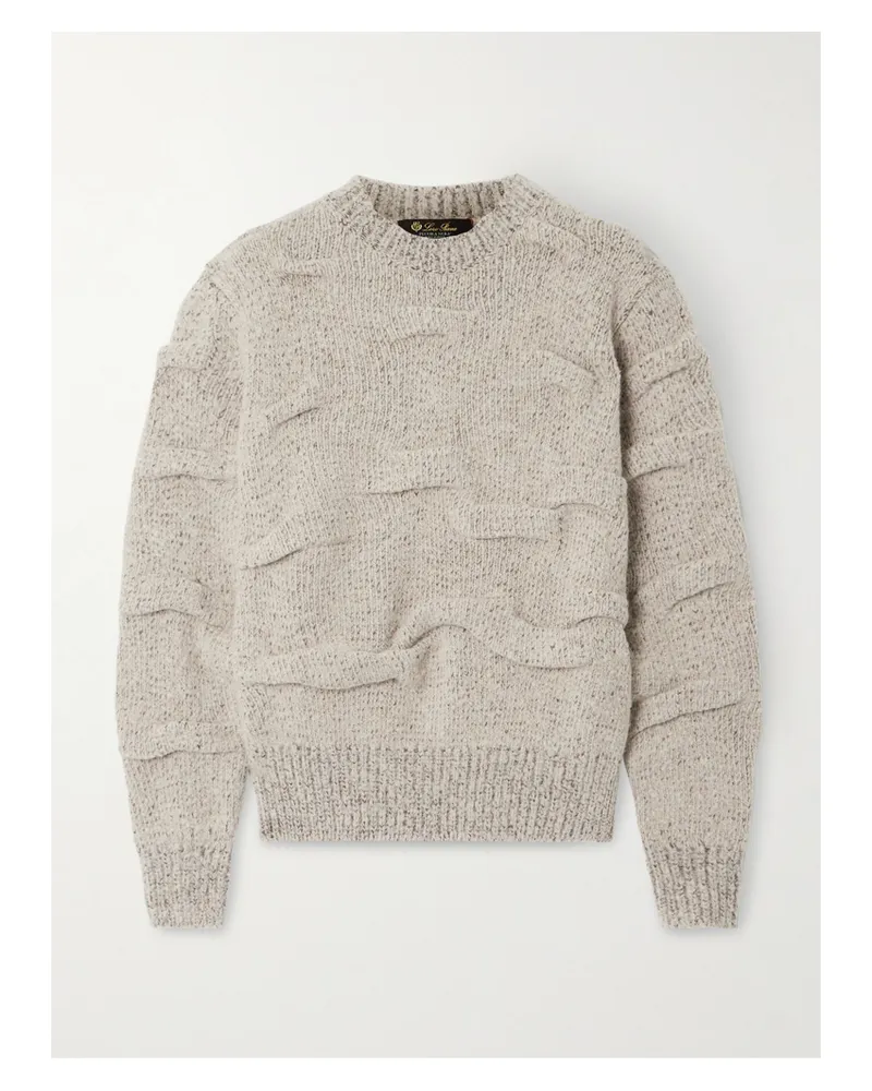 Loro Piana Gathered Knitted Wool Sweater - Gray Gray