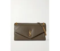 Calypso Large Padded Leather Shoulder Bag - Brown