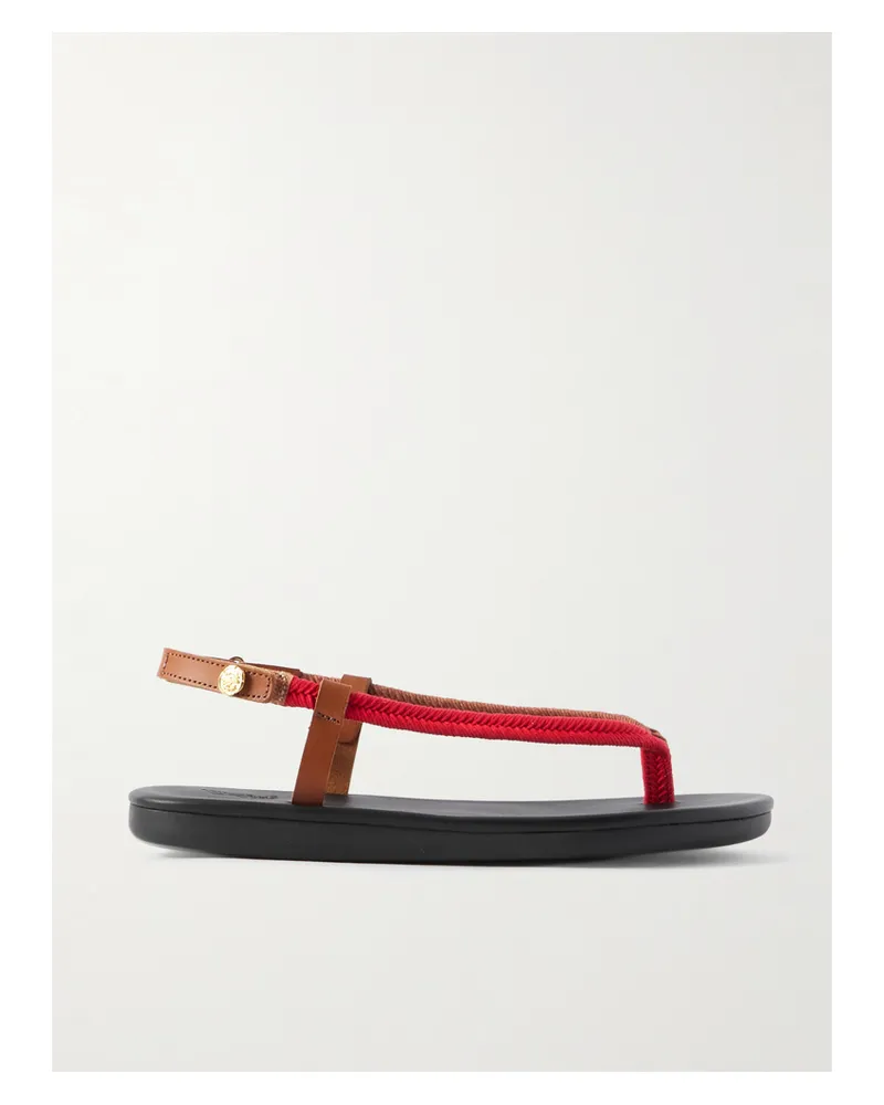 Ancient Greek Sandals Zoi Sandalen Aus Geflochtener Kordel Und Leder - Rot Rot