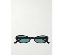 Erin Oval-frame Acetate Sunglasses - Black