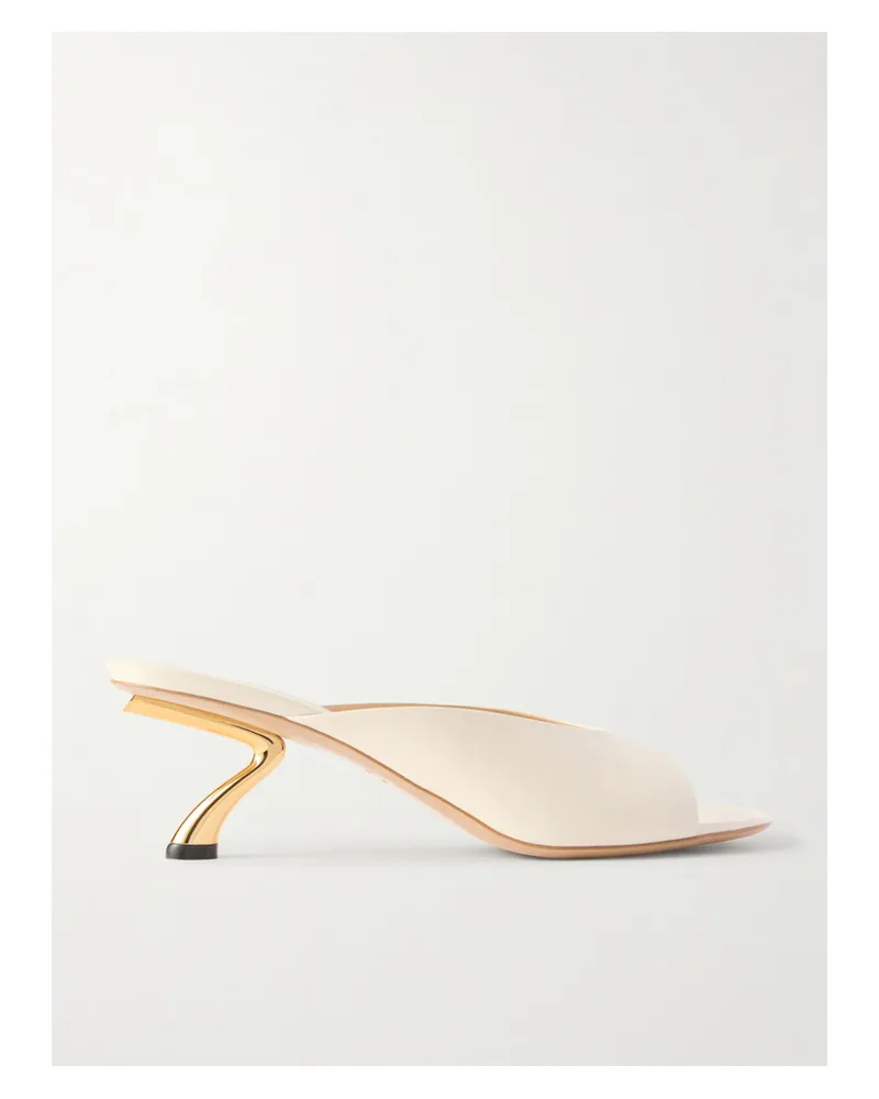 Ferragamo Igea Leather Mules - White White