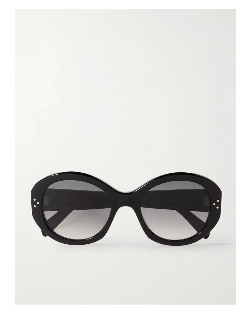 Celine Oversized-sonnenbrille Mit Rundem Rahmen Aus Azetat - Schwarz Schwarz
