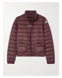 Moncler Lans Gesteppte Daunenjacke aus Shell Rot