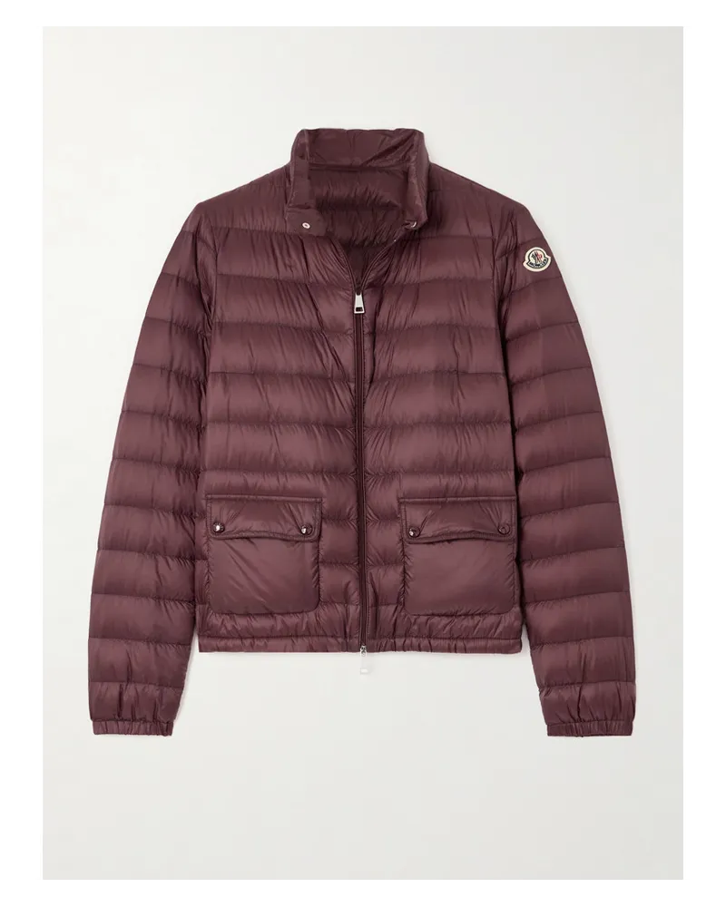 Moncler Lans Gesteppte Daunenjacke aus Shell Rot