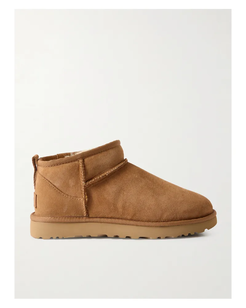 UGG Classic Ultra Mini Ankle Boots Aus Shearling - Braun Braun