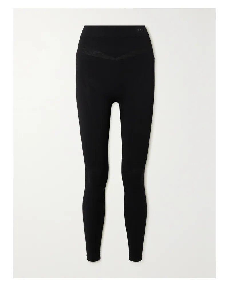 Falke Maximum Warm Leggings Aus Stretch-jersey - Schwarz Schwarz