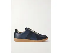 Replica Sneakers Aus Leder Und Veloursleder - Blau