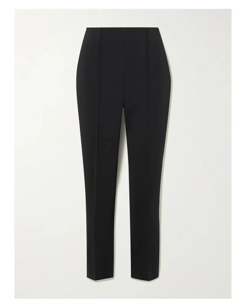 Róhe Pintucked Grain De Poudre Skinny Pants - Black Black