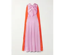 Amanita Zweifarbige Robe aus Seidensatin
